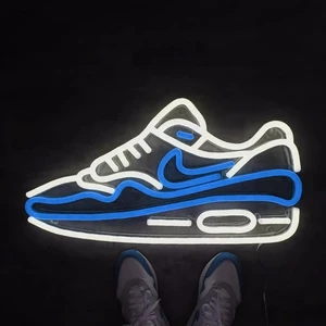 Đèn Trang Trí Led Neon Giày Air Max 1 Xanh Dương và Trắng