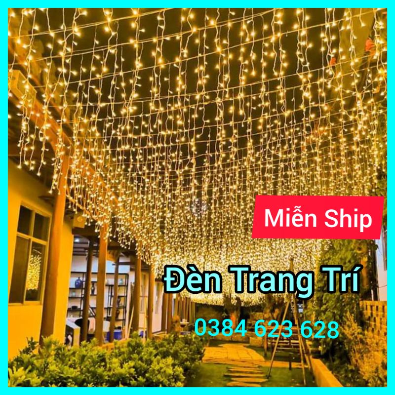 ĐÈN LED MÀNH THẢ TRANG TRÍ 4M - 24 SỢI ÁNH SÁNG VÀNG, dây led ...