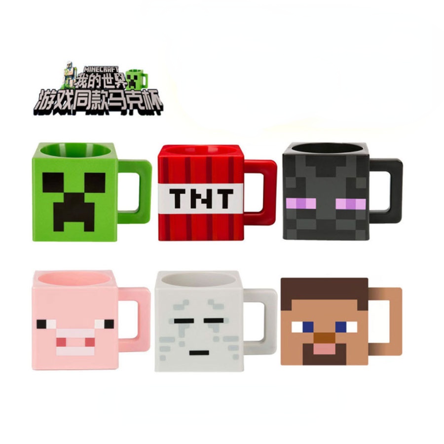 Minecraft Cốc Uống Nước Bằng Nhựa PVC Hình Enderman Creeper TNT Sáng ...