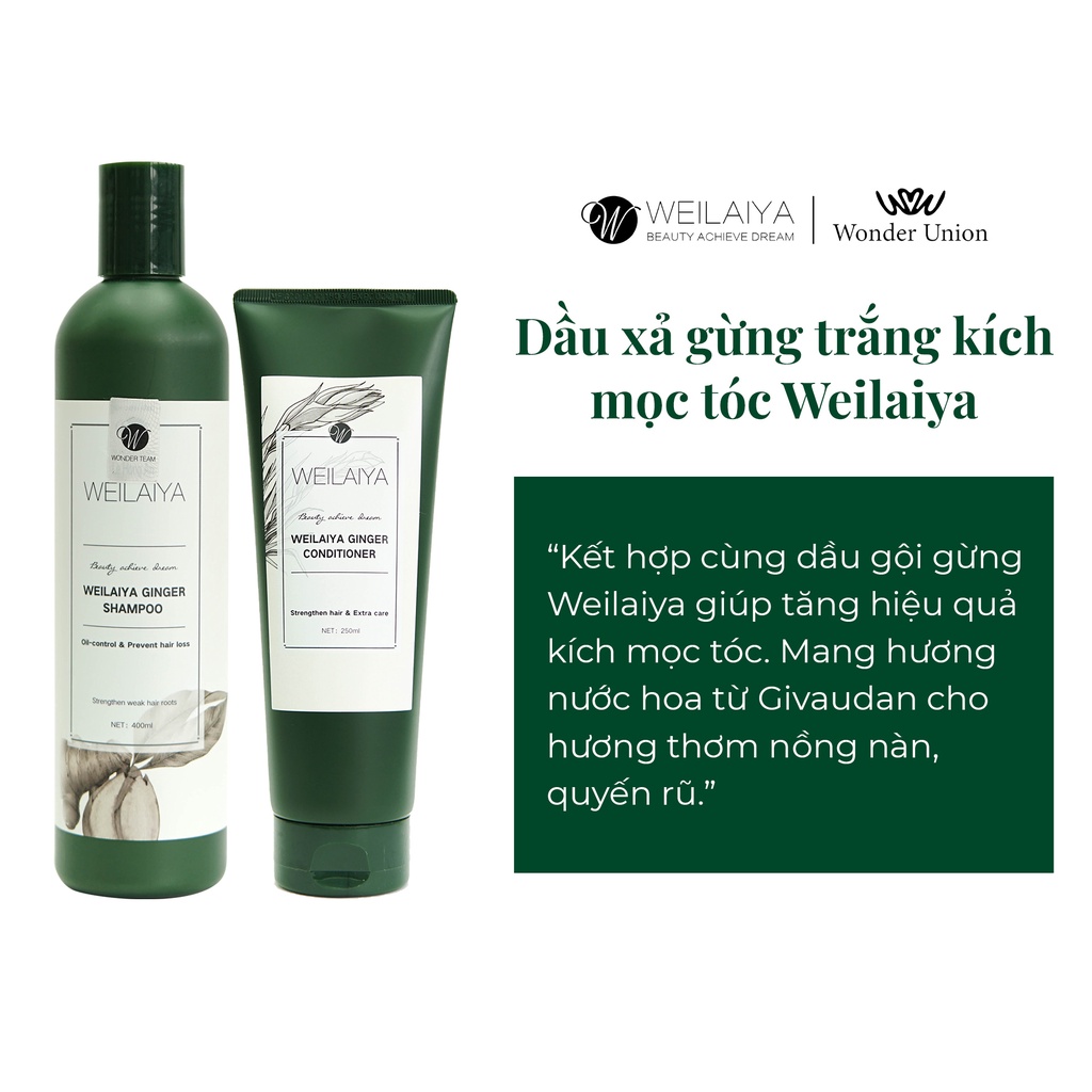 Ảnh Dầu xả tóc thảo dược Weilaiya Ginger Conditioner gừng trắng giúp dưỡng tóc và kích thích mọc tóc 250ml 2