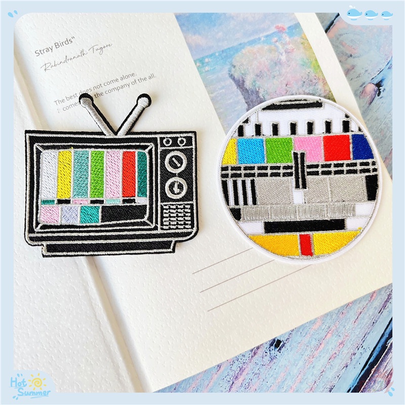 Sticker Ủi Thêu Hình TV No Tín Hiệu ♚ 1 Sticker Ủi Thêu Hình Huy Hiệu ...