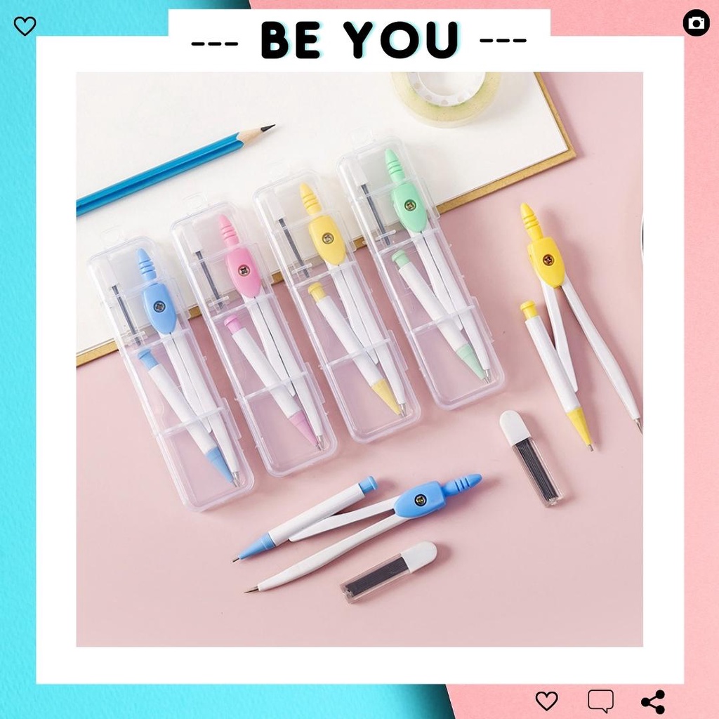 Bộ compa vẽ hình tròn bằng thép - BEYOU