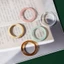 SQ INS Hot Hàn Quốc Thời Trang Acrylic Nhựa Nhẫn Macaron Kẹo Màu Thạch Nhẫn Đơn Giản Màu Trơn Quà Tặng Cho Bạn Gái
