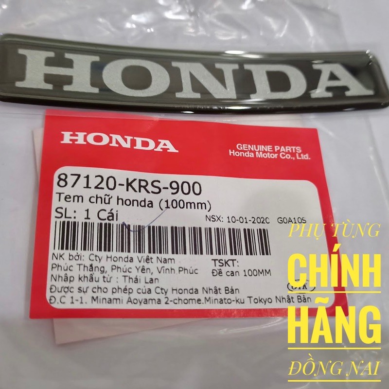 TEM CHỮ “HONDA” 85mm-100mm NỔI ZIN CHÍNH HÃNG HONDA | Shopee Việt Nam