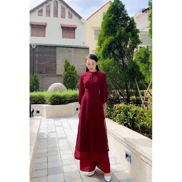 Áo dài tứ thân đỏ đô