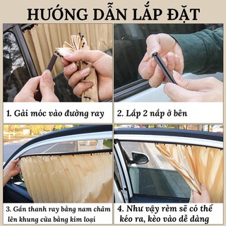 Rèm Cửa Ô Tô Vải Che Nắng – Bộ 4 Rèm