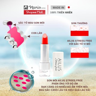 Son lì mịn môi Naris Ailus Stress Free Lipstick 4g