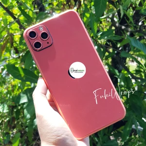 Tấm Dán Skin mặt sau Cam San Hô Full Viền Dành cho 13 Pro Max , 12 PRO MAX 7plus 8plus X XS XR XSMAX 11 PRO MAX