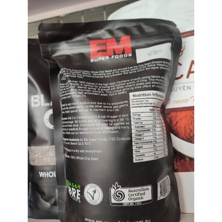 Hạt chia đen nhập khẩu từ Úc- Black bag CHIA- Gói 500gr