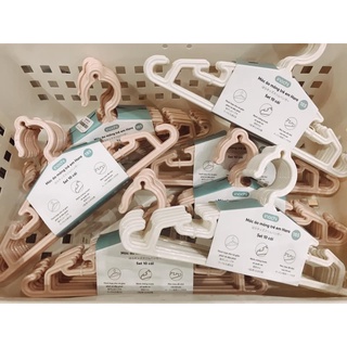 Set 10 Móc quần áo trẻ em Inochi (MA185) nhựa cao cấp Nhật | Minizon Kids