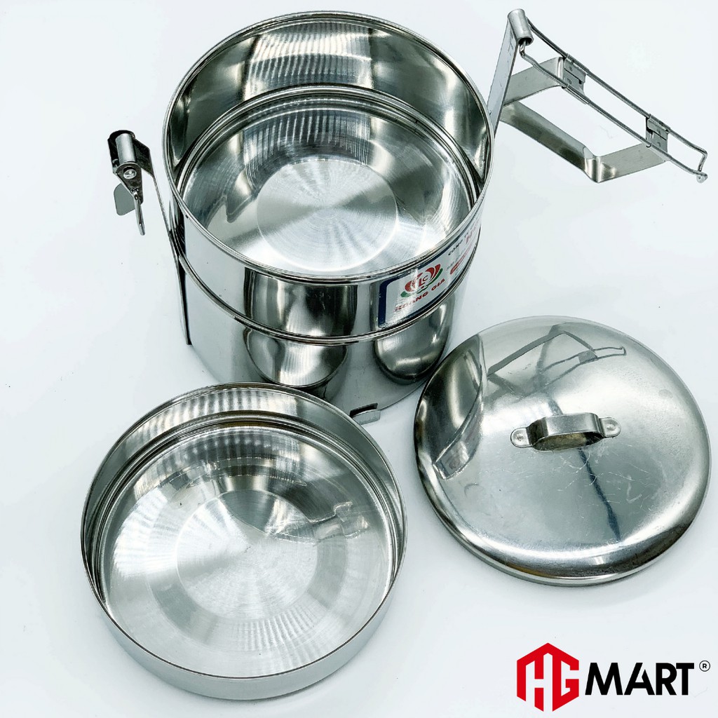 Ảnh Cặp Lồng Inox giữ nhiệt 3 ngăn thương hiệu HG Mart 2