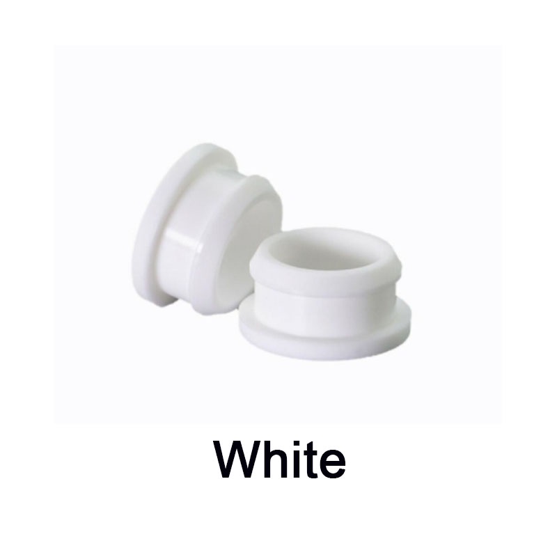5 Chiếc Trắng Silicon Cao Su Lỗ Mũ T Loại Cắm Bao Snap-on Gioăng Trống Đầu Nắp Niêm Phong Nút Chặn 2.5mm đến 15mm