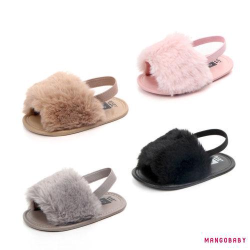 Ygv-princess Giày Đáng Yêu Bé Gái Trẻ Em Dép Lông Tơ Mềm Mại Dép