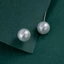 Bông tai GILL, Phụ kiện trang sức Bông tai bóng tròn thanh lịch, Thời trang 4mm 5mm 6mm 8mm 10mm 12mm Hình tròn Bông tai đính hôn đám cưới