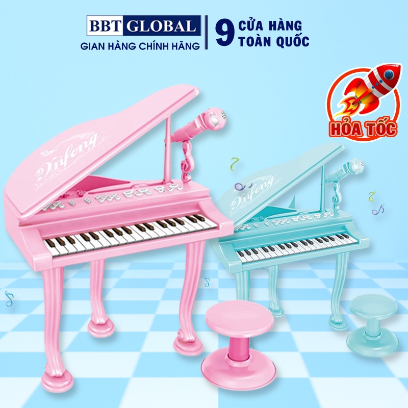 Đồ chơi âm nhạc đàn PIANO cho bé có ghế ngồi BBT Global