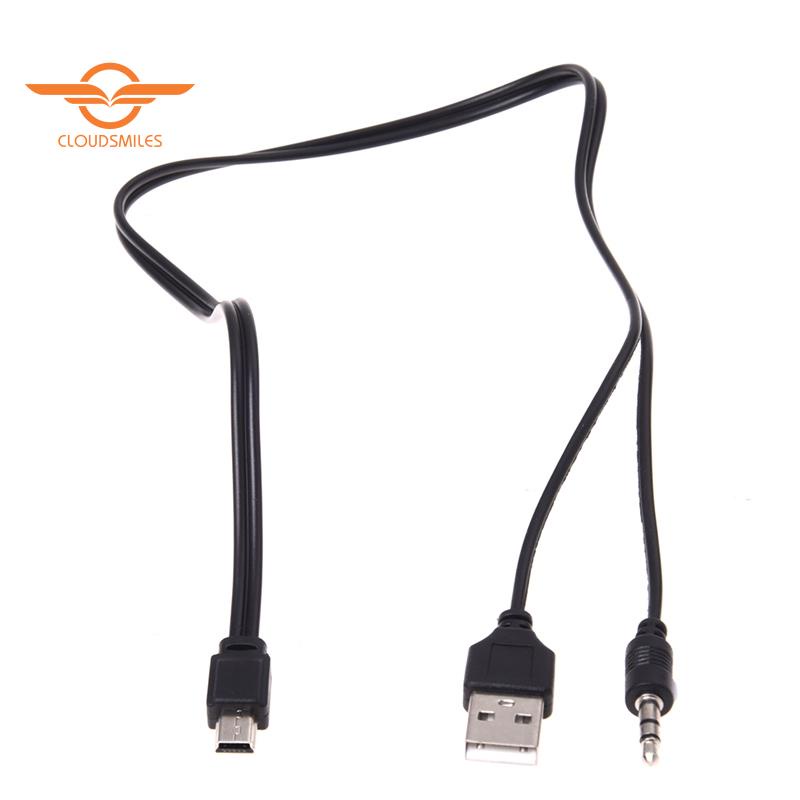 Cáp Âm Thanh 3.5mm Aux Usb2.0 Male Mini 5 Pin Usb