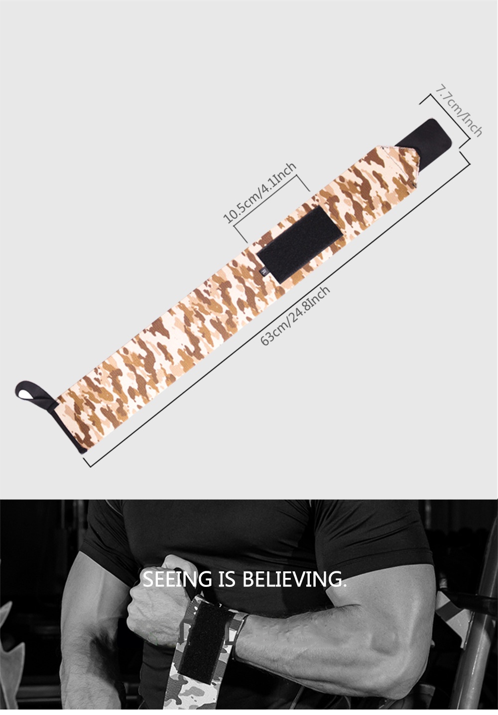Mô tả Băng Quấn Bảo Vệ Cổ Tay Hàng Chính Hãng Băng Quấn Thể Thao Tập Gym Chất Liệu Polyester Chắc Chắn Cleacco Camo Boro Sport - 8