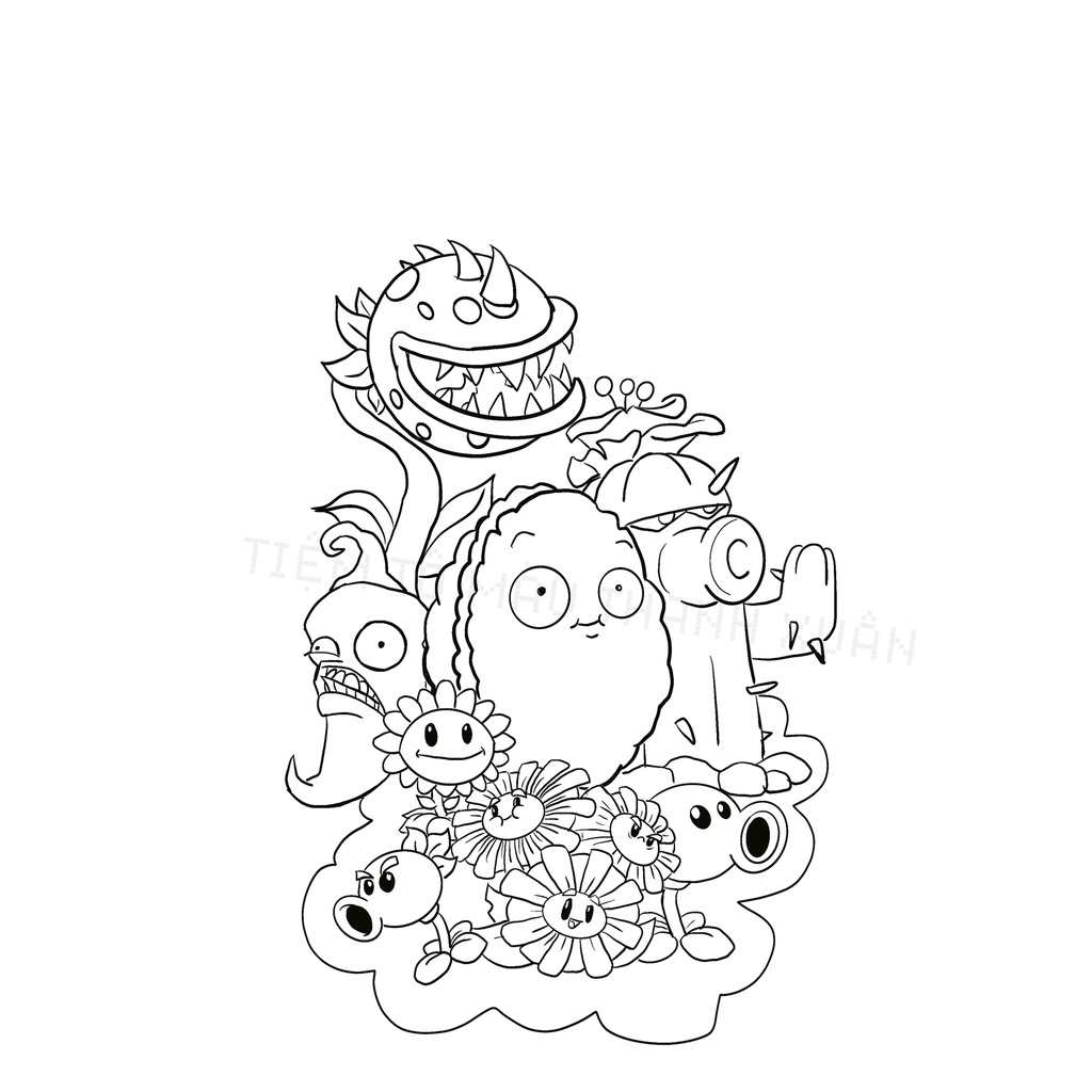 Tx14] Set 10 Tờ Tranh Tô Màu Plants Vs. Zombies Size A5 Tô Màu Sáp, Màu Chì  - Tiệm Tô Màu Thanh Xuân | Shopee Việt Nam