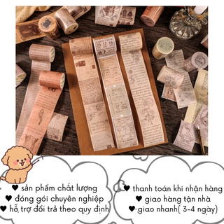 Washi Tape Vintage Băng Dán Cổ Điển Kiểu Retro Châu Âu Trang Trí Sổ Tay Decor TIMO WS14
