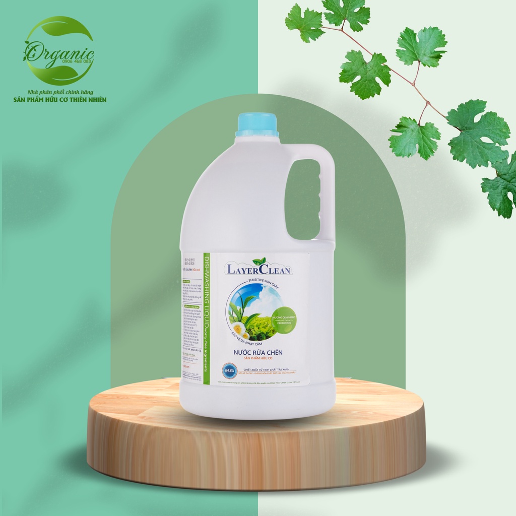 Nước rửa chén hữu cơ tinh chất trà xanh Layer Clean 5 Lít | Shopee Việt Nam