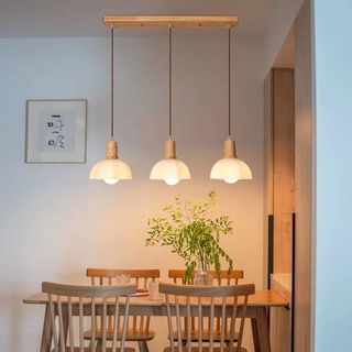 Đèn ăn bằng gỗ Nhật Bản Thanh đếm ánh sáng Mặt dây chuyền Đèn thả Đèn trần Đèn chùm thủy tinh