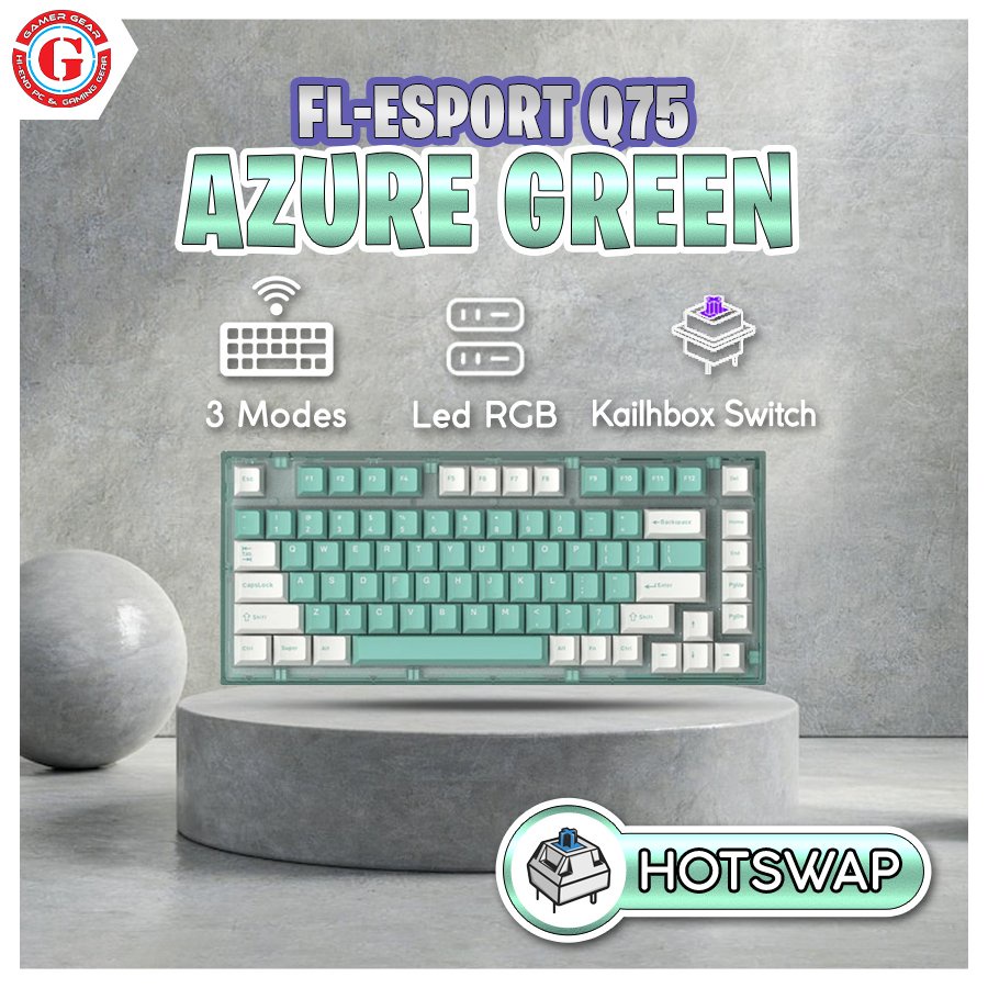 Bàn phím cơ FL-Esports Q75 Azure Green | Shopee Việt Nam
