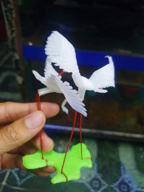 CẶP CÒ ĐÔI LỚN TRANG TRÍ HỒ CÁ NON BỘ CAO 10CM