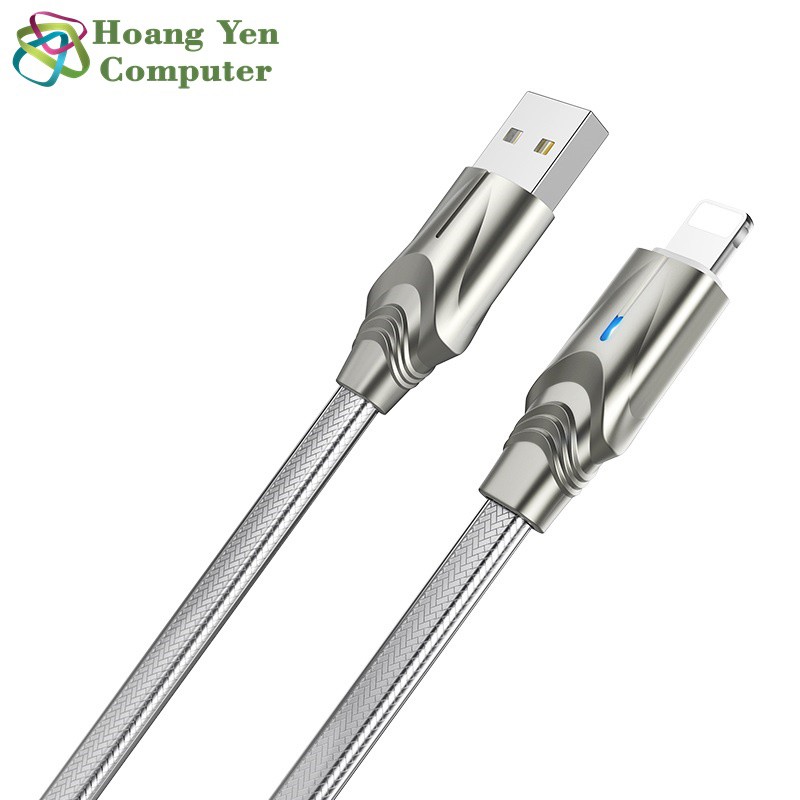 Cáp Sạc IPHONE Borofone BU12 Dài 1.2M Chống Đứt Đèn Led - BH 3 tháng 1 đổi 1 (MÀU NGẪU NHIÊN) - Hoàng Yến Computer