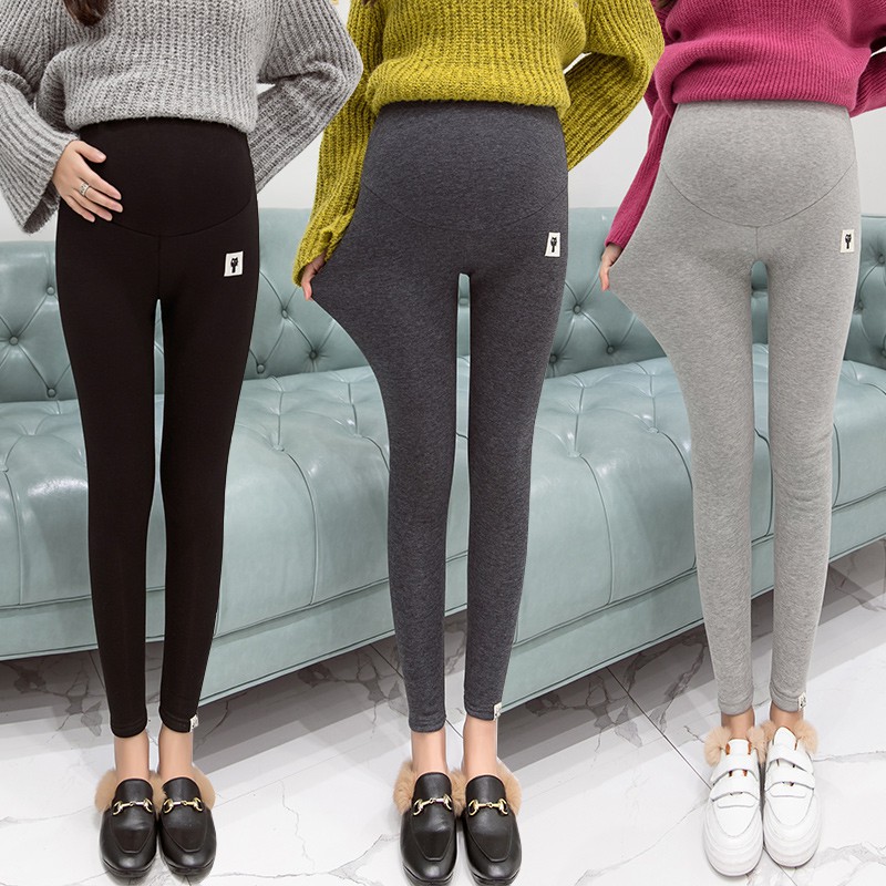Quần Legging nhung dài thời trang giữ ấm dành cho mẹ bầu
