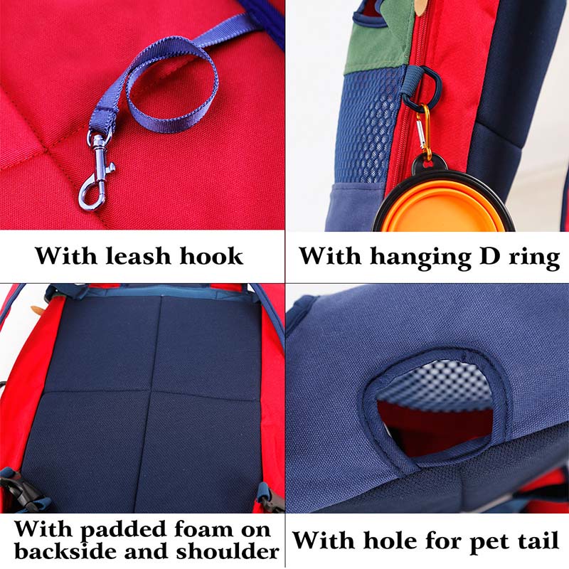 HamshMoc Ba lô vận chuyển phía trước cho chó dành cho chó nhỏ Mèo chân ra ngoài Pet Carrier Sling Ba lô để đi du lịch đi bộ đường dài
