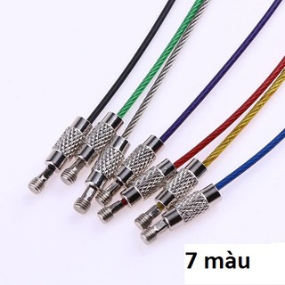 Combo 7 móc chìa khóa bằng bằng thép không gỉ EDC