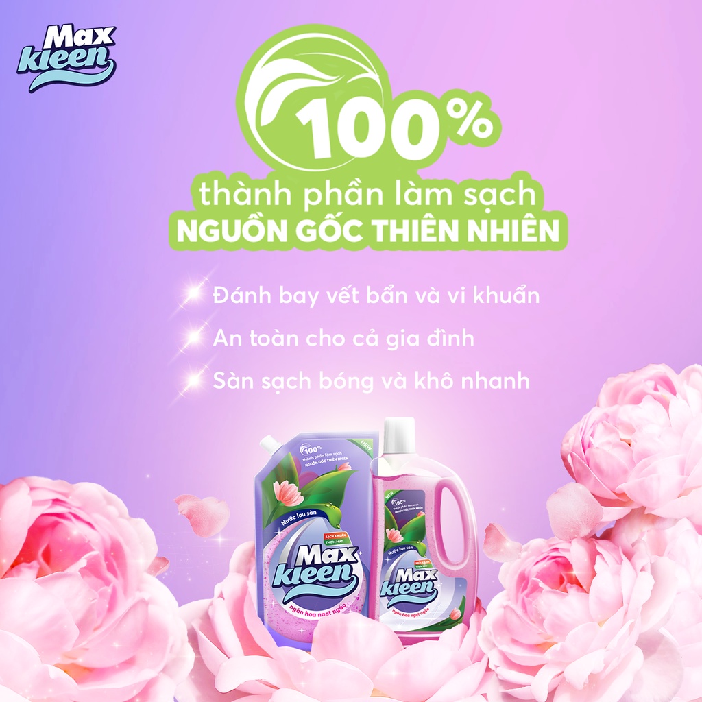 Ảnh Combo 4 Túi Nước Lau Sàn Ngàn Hoa Ngọt Ngào MaxKleen (1Kg/túi) 4