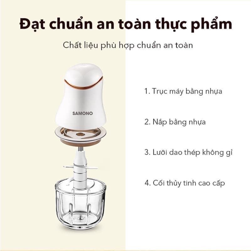Máy xay ăn dặm cho bé đa năng thủy tinh Samono 0,3L xay hành tỏi tiện lợi - hanzo2009