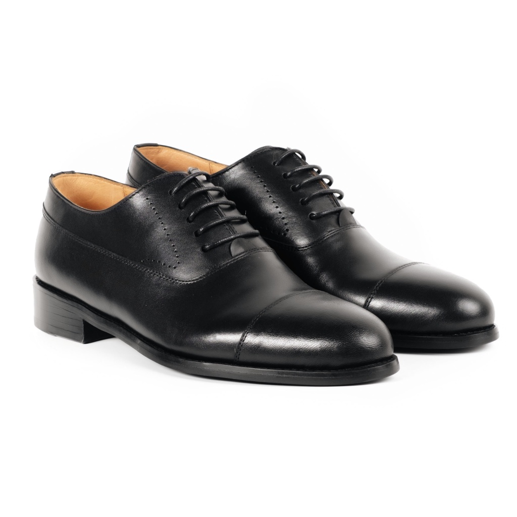 Ảnh Giày Tây Cao Cấp TONKIN CAPTOE OXFORD - OF07 - Da Bò Ý Lót Trong Da Bò Mộc - Thương hiệu Be Classy 1