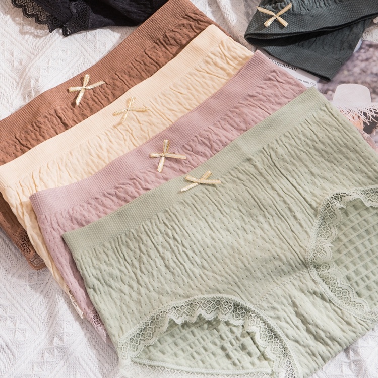 Hàng Mới Về Quần Lót Cotton Không Đường May Co Giãn Cao Thoải Mái Gợi Cảm Cho Nữ