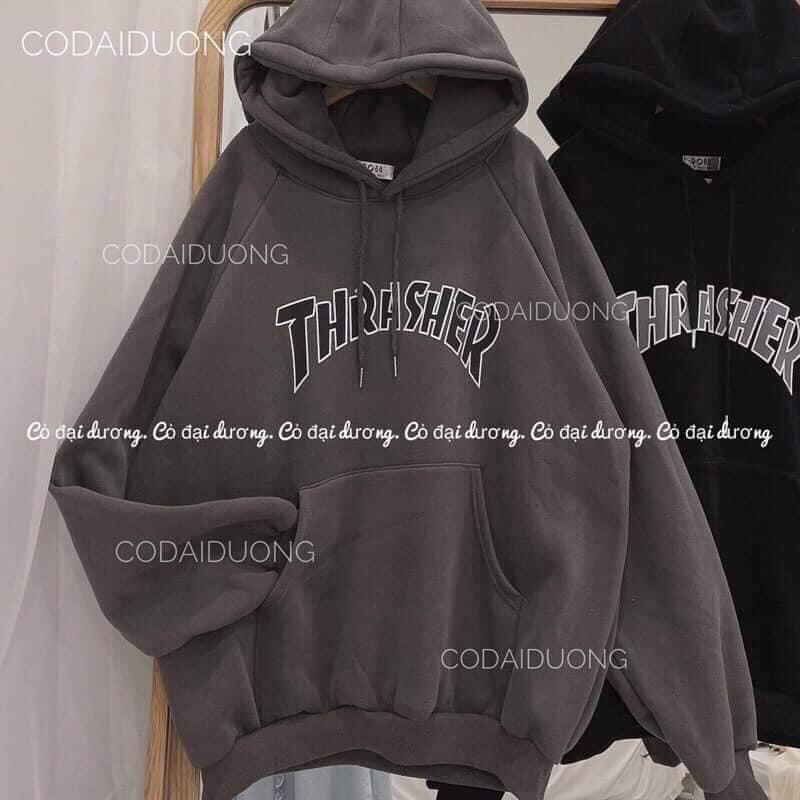 Ao hoodie nam n THRASHER n form r ng tay b ng Ao hodie nam n zip day