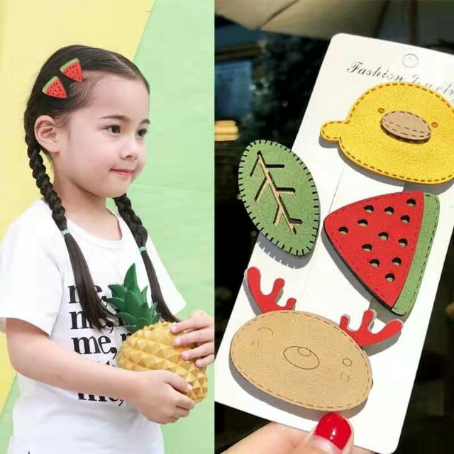 Kẹp tóc hoa quả ngộ nhĩnh Hàn Quốc