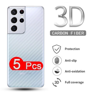 5 cái Mô hình sợi carbon Mờ lưng Phim dán phía sau Phim bảo vệ mềm Samsung Galaxy S25 S24 S23 S22 S21 S20 Fe Plus Note 20 Ultra A03 Core M15 M34 M54 M14 M23 M33 4G 5G
