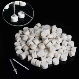 Bộ 100 Bông Len Đánh Bóng 13mm + 2 Đầu Mài