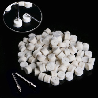 Bộ 100 Bông Len Đánh Bóng 13mm + 2 Đầu Mài