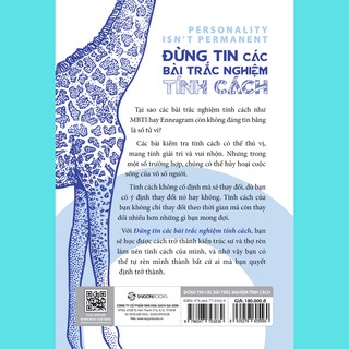 [MÃ giảm 40K]SÁCH: Đừng tin các bài trắc nghiệm tính cách (Personality isn’t permanent) - Tác giả Benjamin Hardy