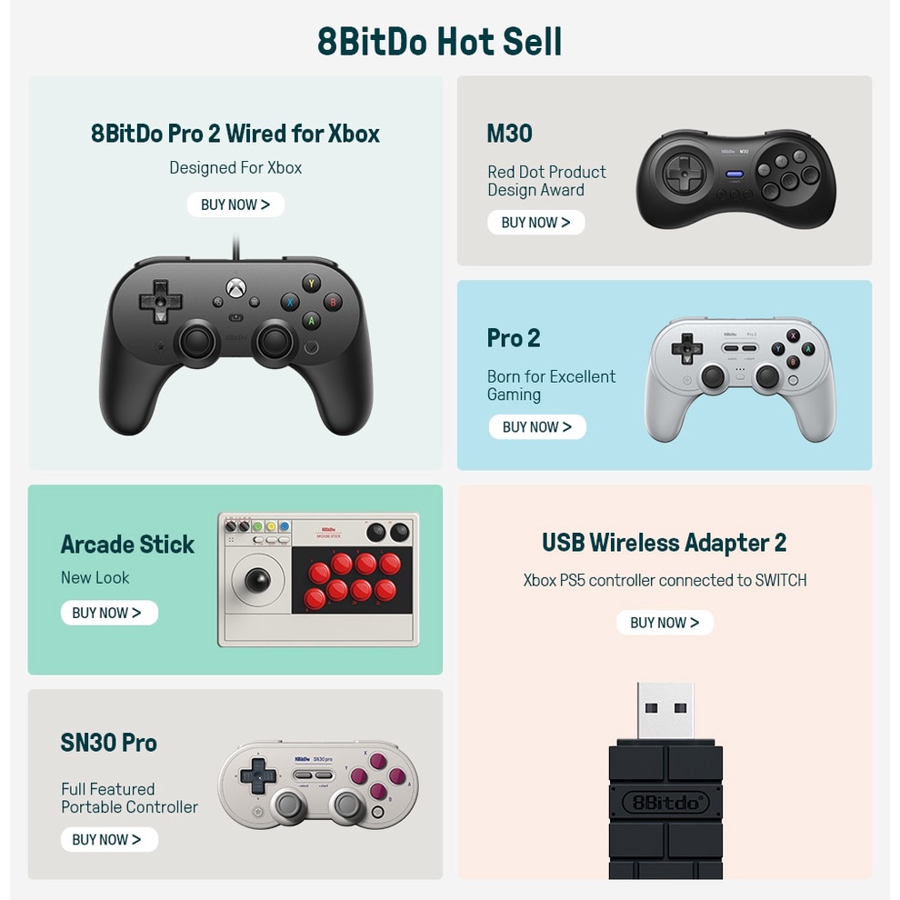 Điều Khiển Từ Xa 8Bitdo Cho Xbox One, Xbox Series X and Xbox Series S
