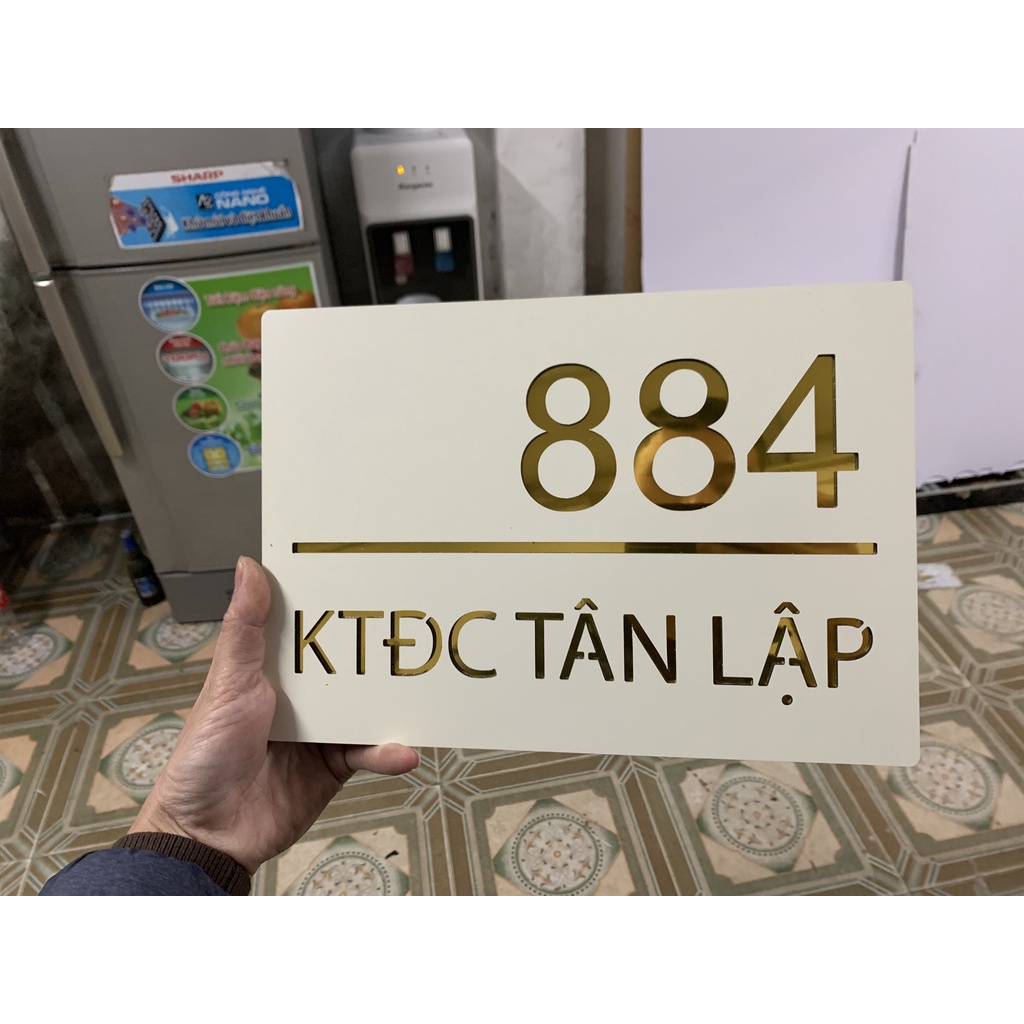 Biển số nhà. Bảng số nhà. Đặt hàng theo yêu cầu. BSN-10