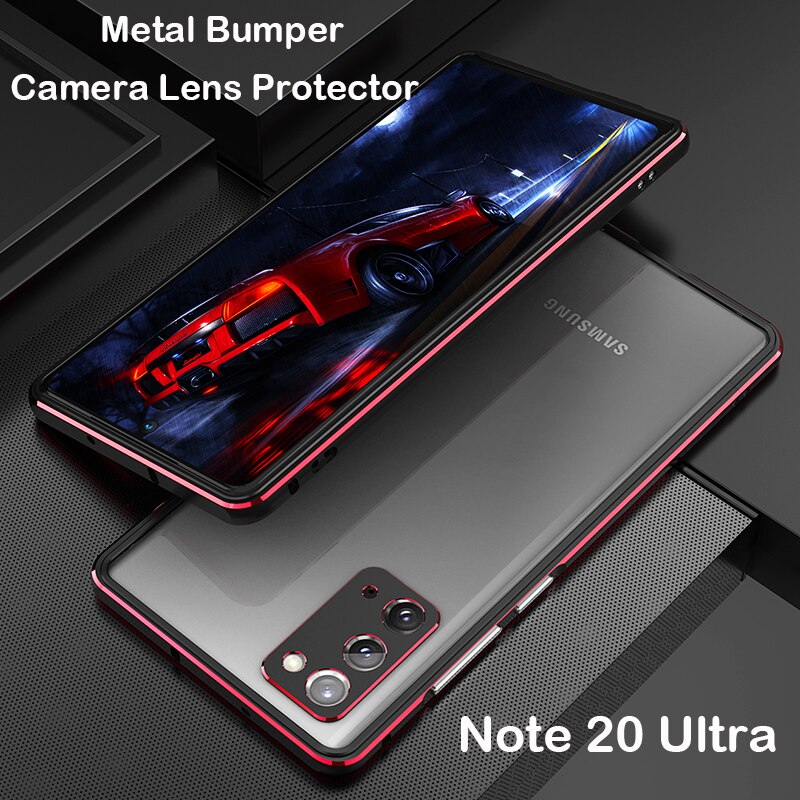 Ốp điện thoại Ốp lưng kim loại chống sốc Samsung Galaxy S24 S23 S22 Note 20 Khung nhôm siêu vỏ ✷ ❈ Vỏ bảo vệ ống kính máy ảnh Samsung Note20