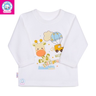Áo tay dài trắng cho bé Hello B&B (6-30kg) [Cao cấp]