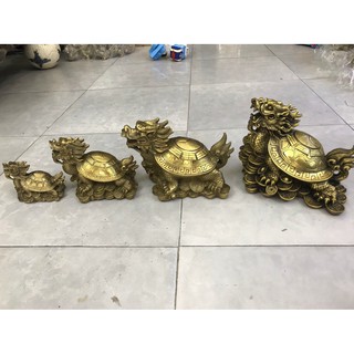 Long Quy Bát quai bằng đồng Rùa đầu Rồng vật phẩm phong thủy trưng bày trang trí