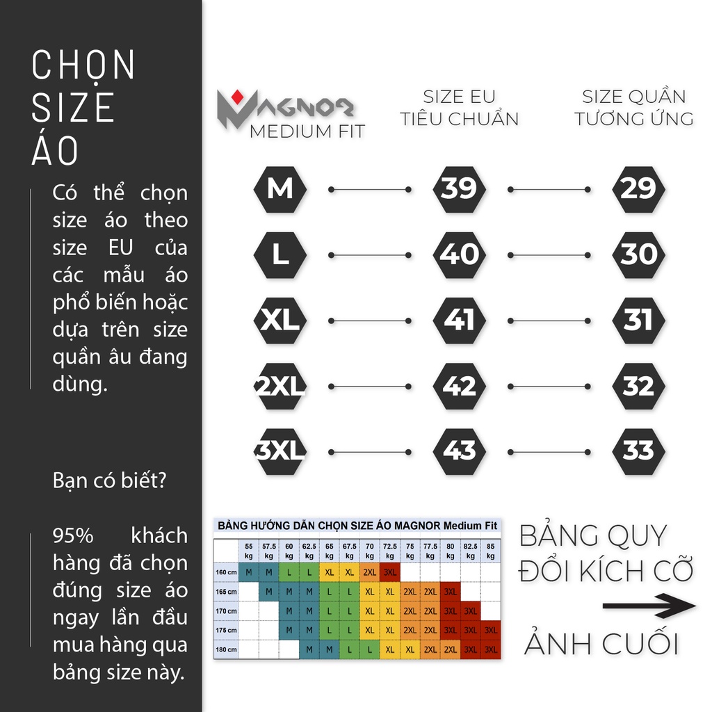 Áo sơ mi nam dài tay HTSM MAGNOR vải Kate oxford 40% cotton cao cấp, cổ bẻ, dáng medium fit công sở có túi ngực