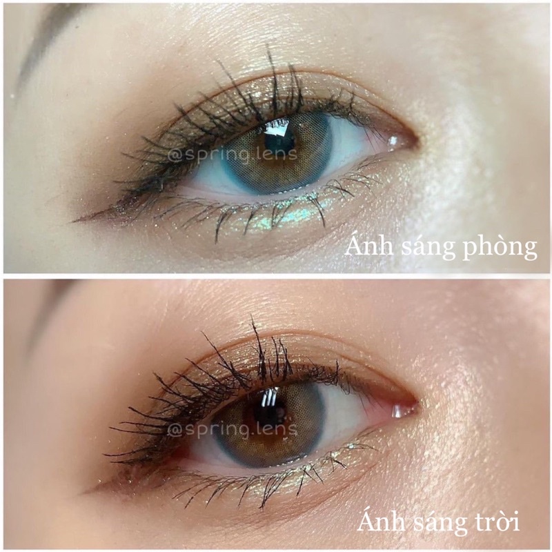 Kính áp tròng CE BLUE xanh tây phong cách âu BLUE MIX 1 tháng | Spring Lens