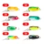 Mồi Câu Cá Giả Hình Ếch Nhảy Mềm Mini 8 Màu 3cm / 3.2g Có Móc Đôi