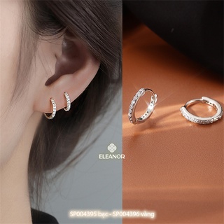 Bông tai nữ chuôi bạc 925 Eleanor Accessories đính đá khuyên tai trong basic phụ kiện trang sức 4396